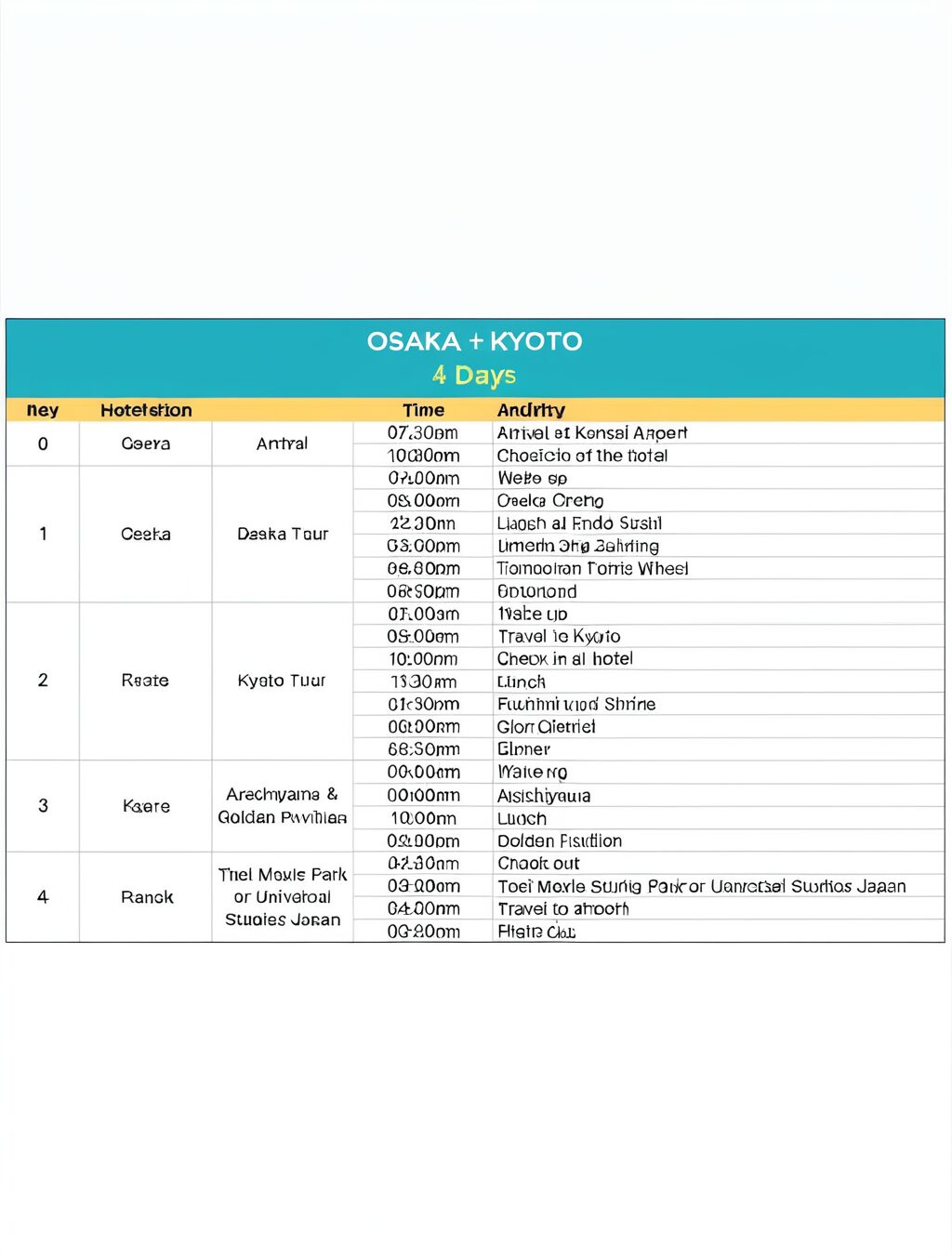 1 month travel itinerary japan