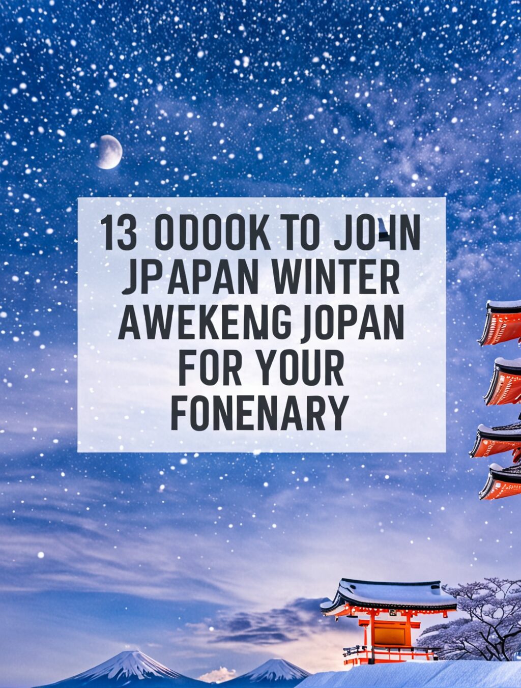 1 week japan itinerary winter