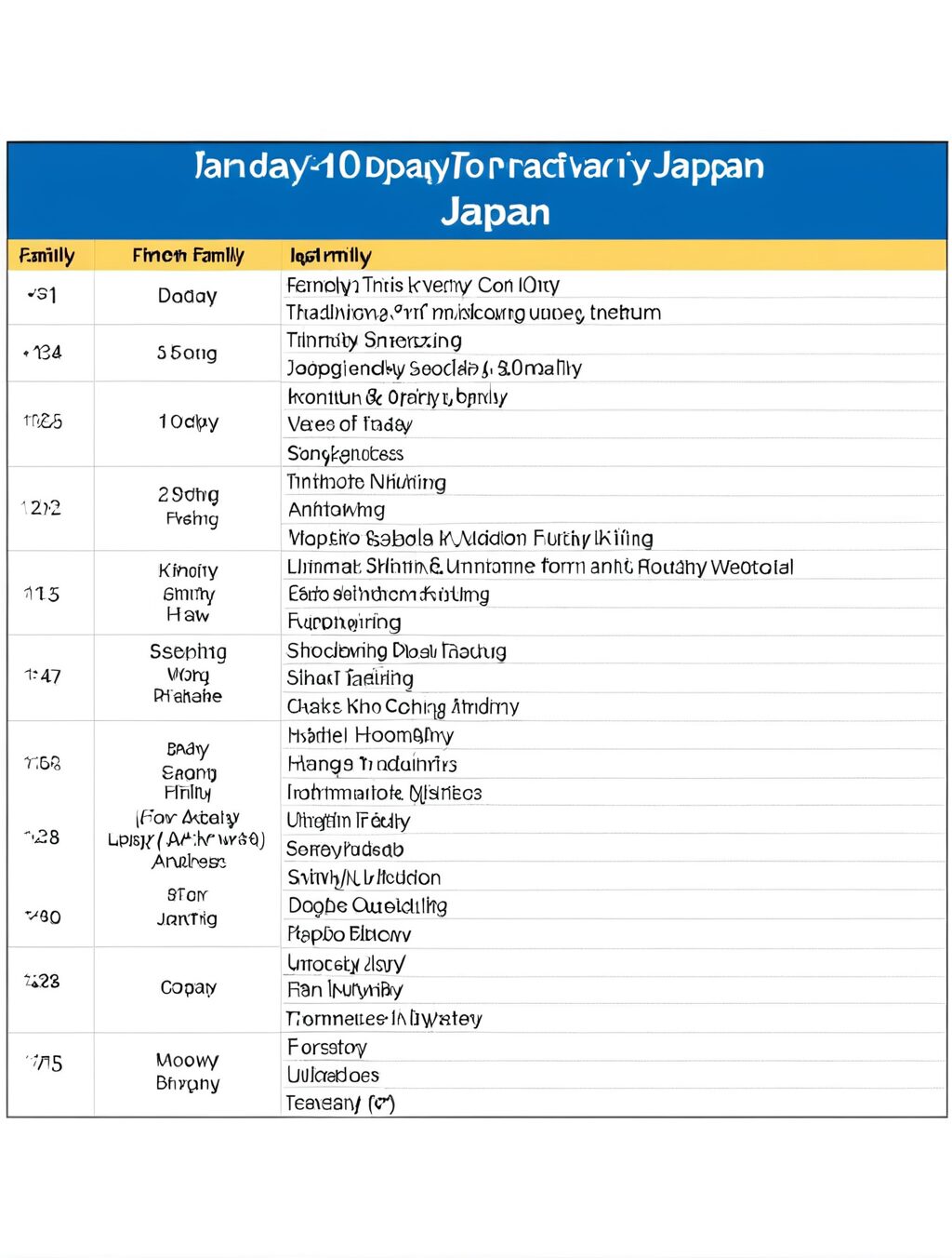 10 day itinerary japan family