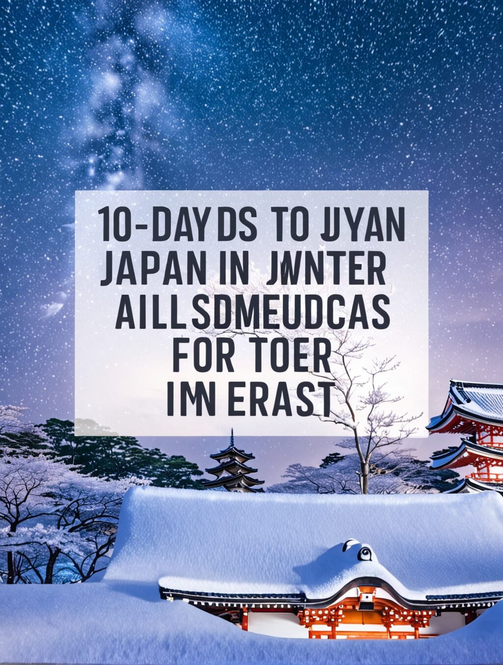 10 day japan itinerary winter