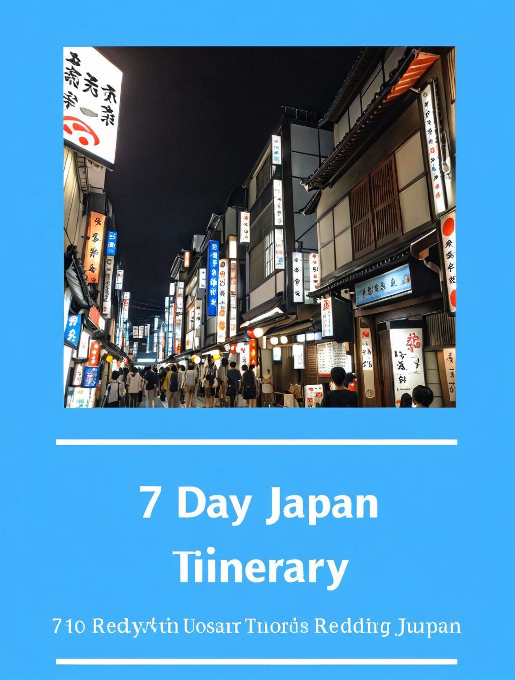 7 day itinerary japan reddit