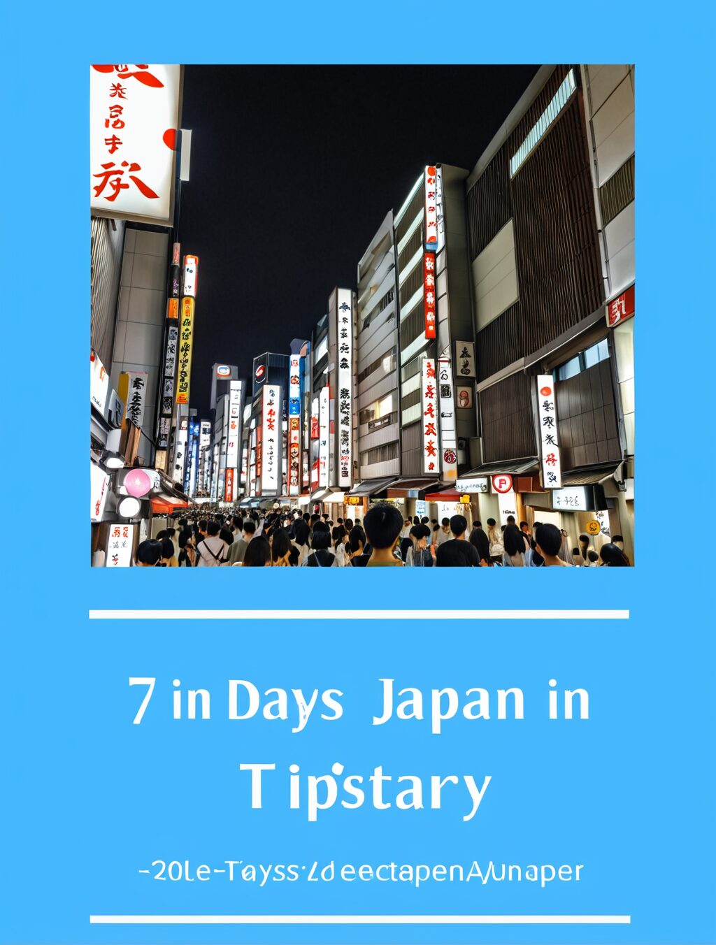 7 days in japan itinerary