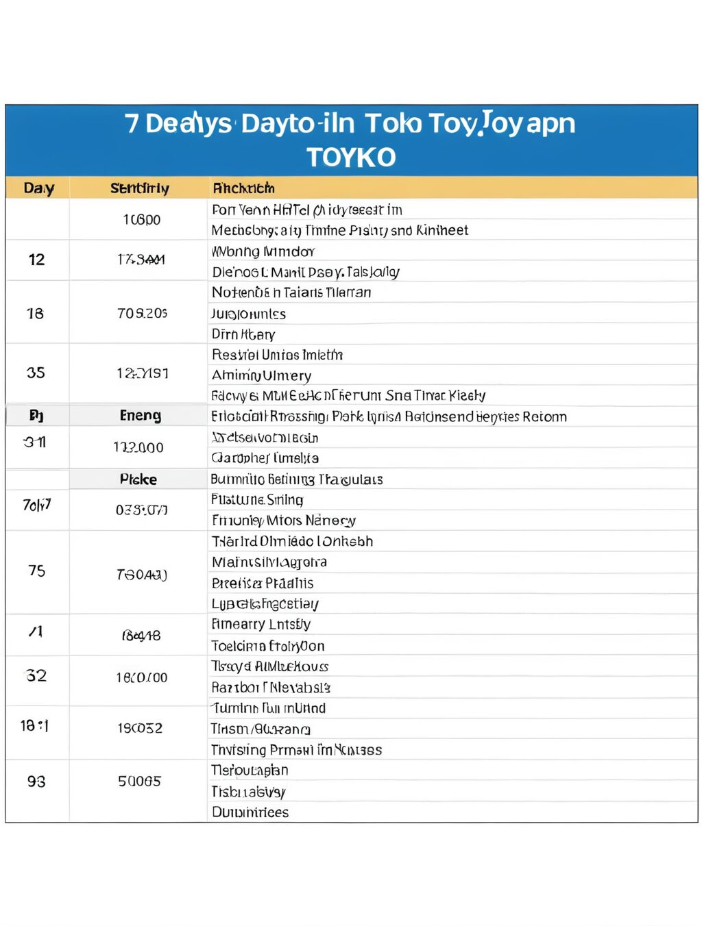 7 days itinerary in tokyo japan