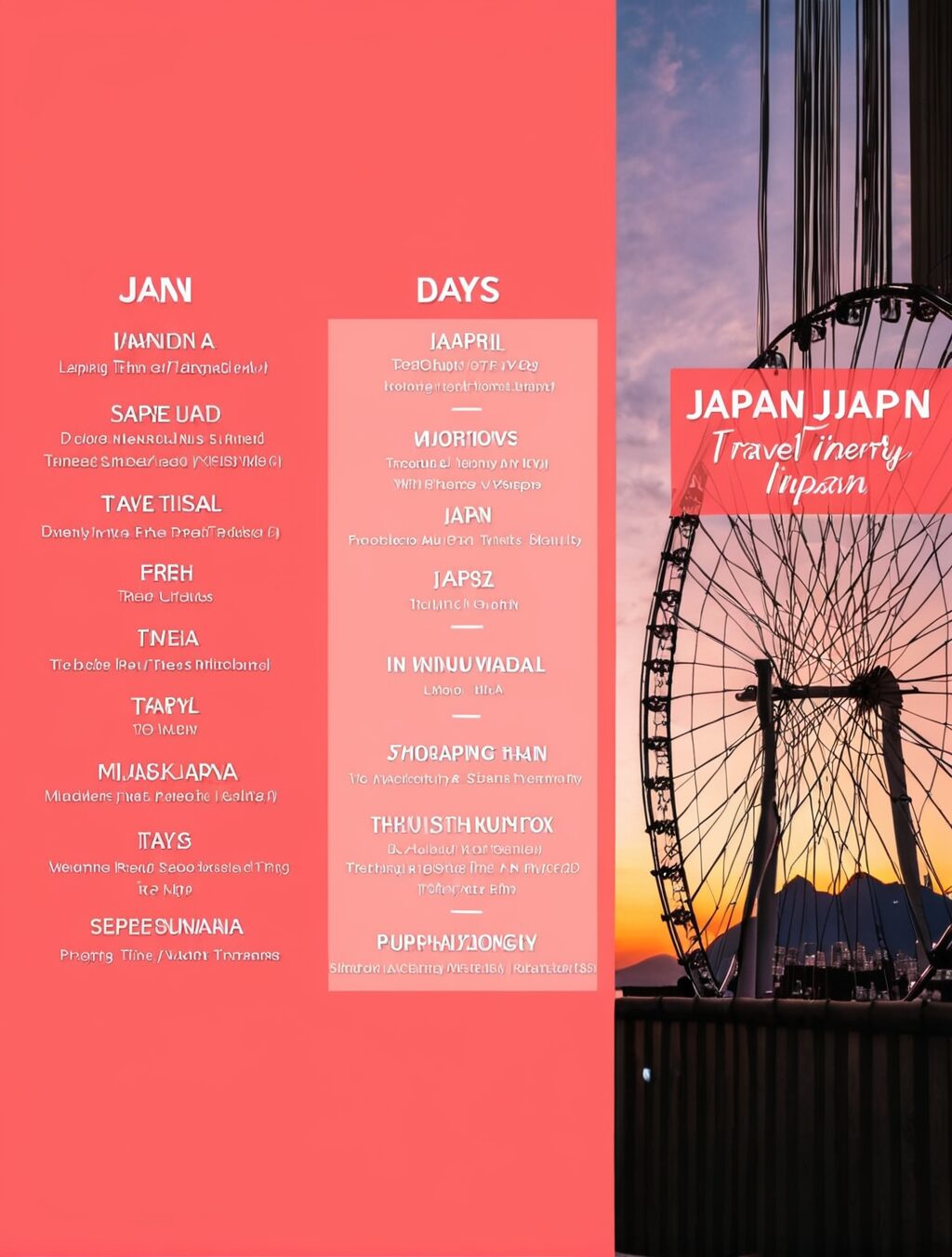 7 days travel itinerary japan