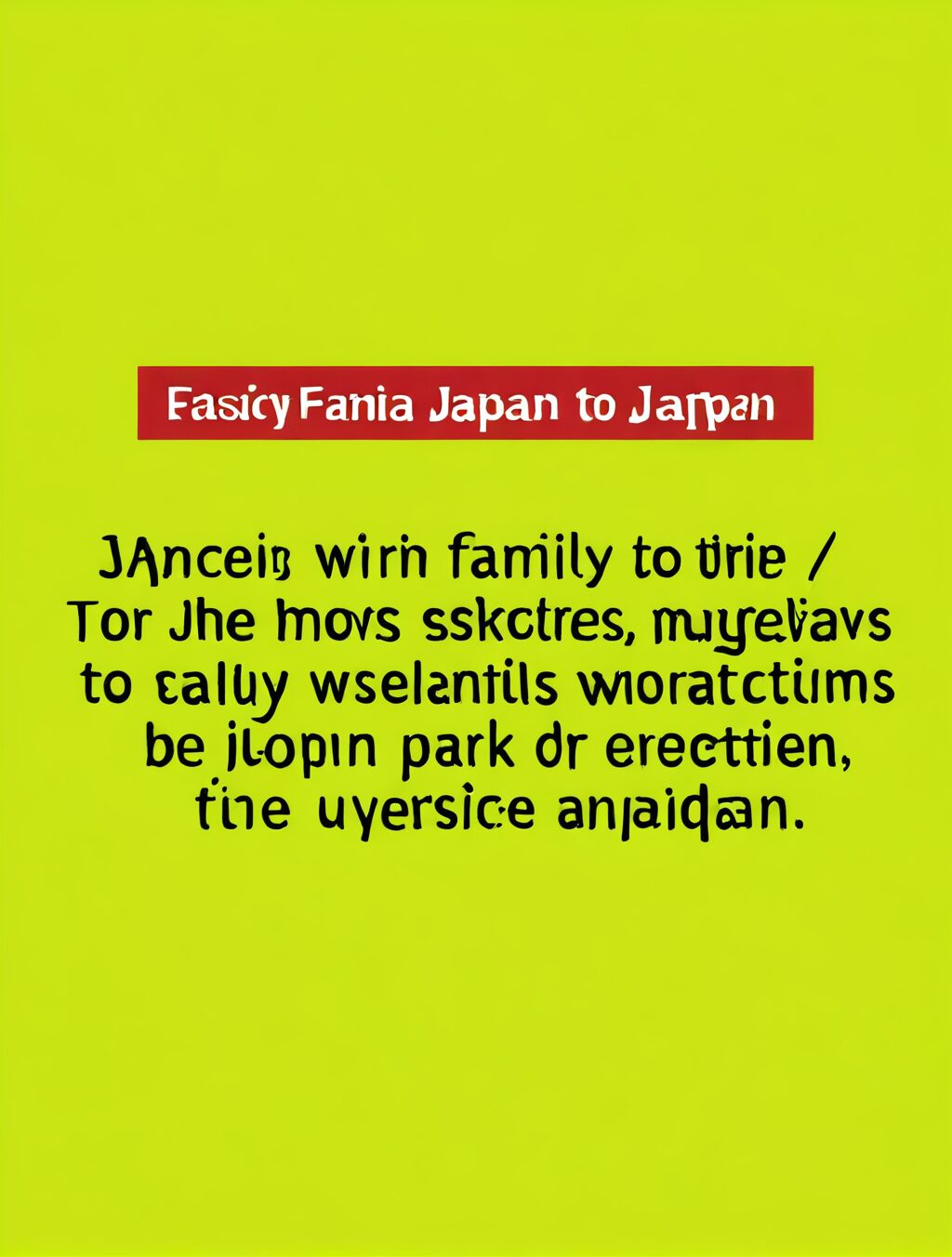 family trip to japan essay