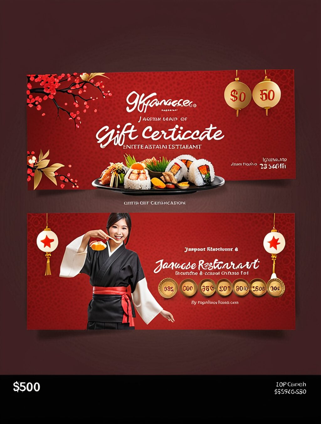 gift certificate japanese restaurant
