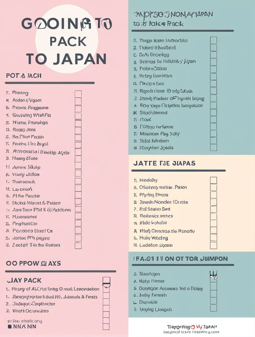 going to japan what to pack