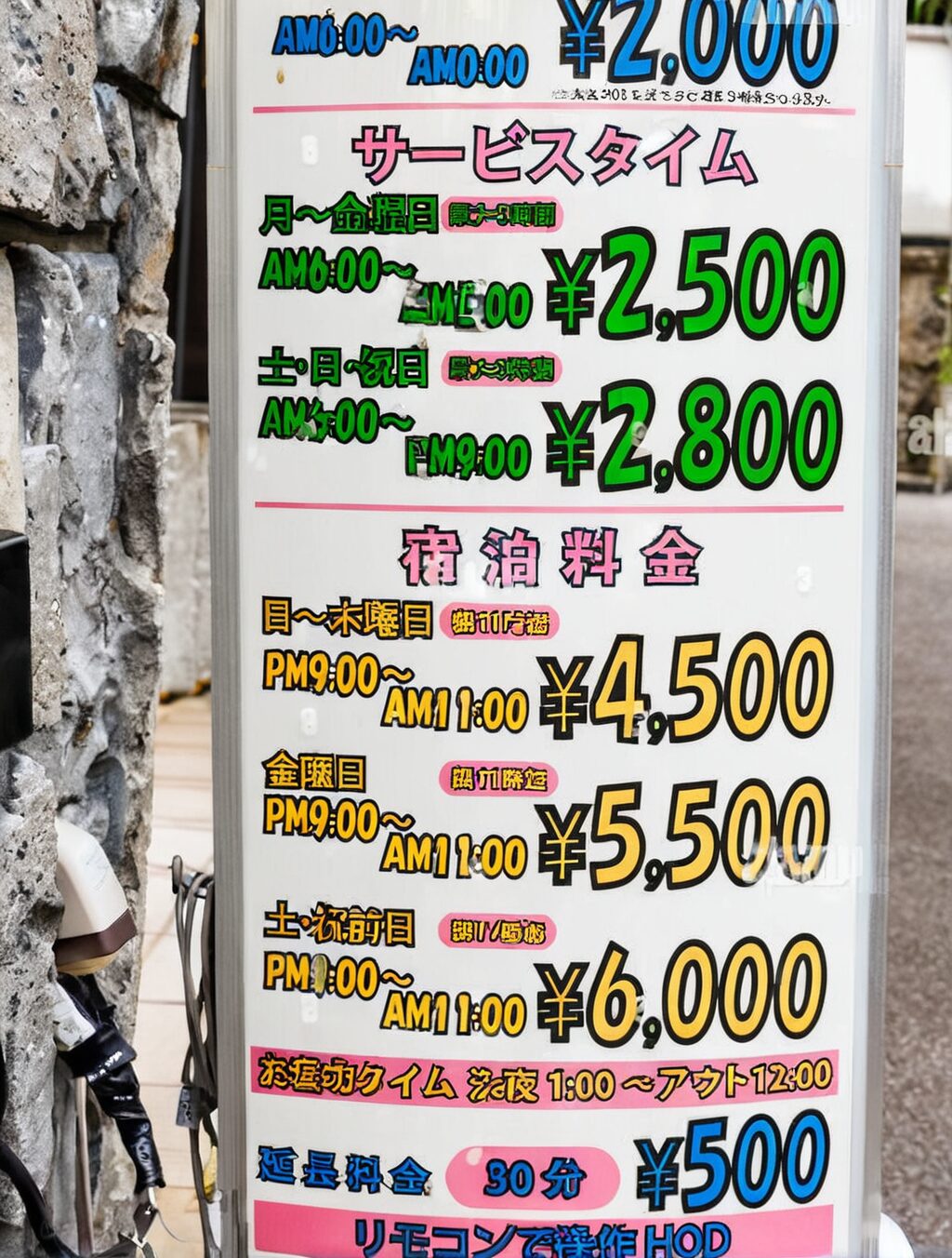 how much yen is a hotel in japan