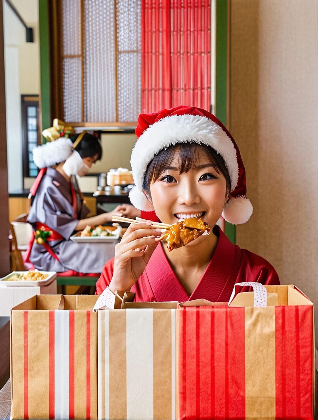in japan which takeaway food is traditionally eaten at christmas