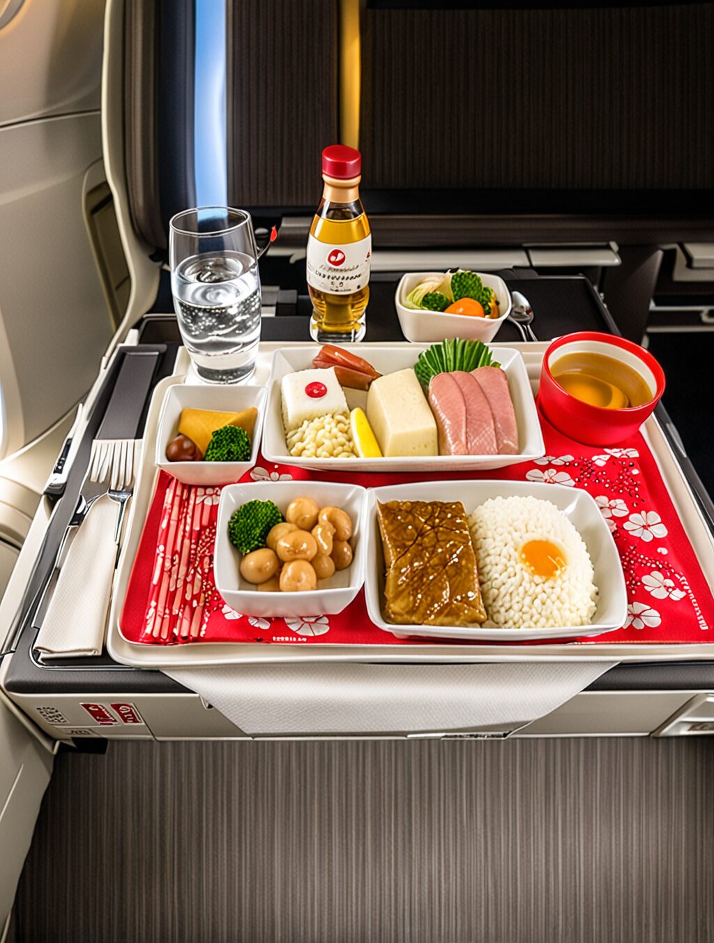 japan airlines premium economy food