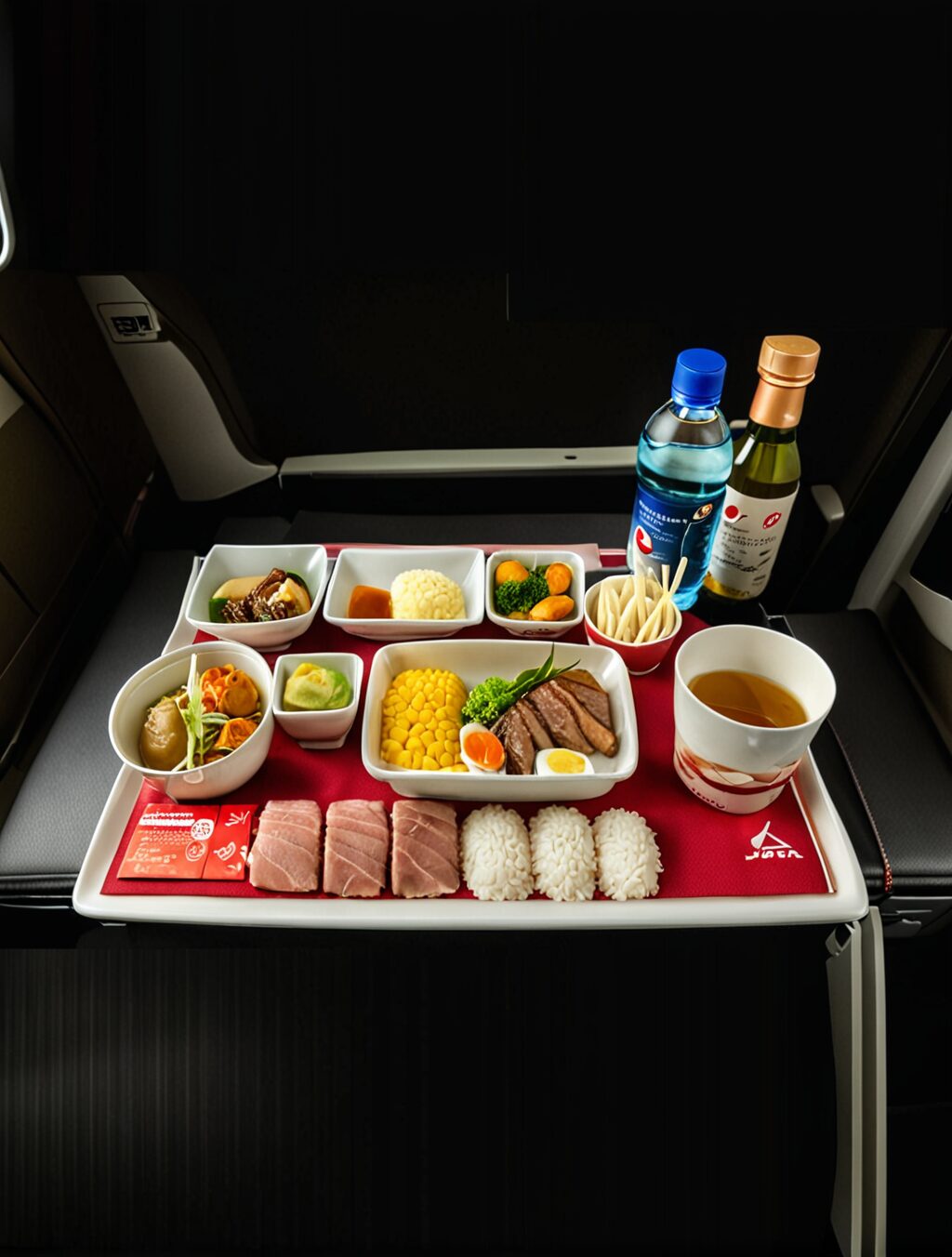 japan airlines premium economy food