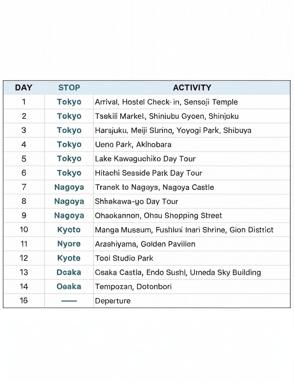 japan itinerary 10 days family