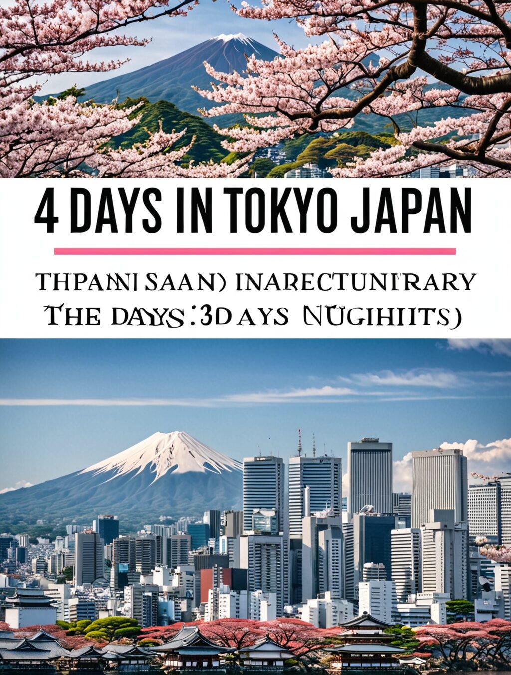 japan itinerary 4 days 3 nights