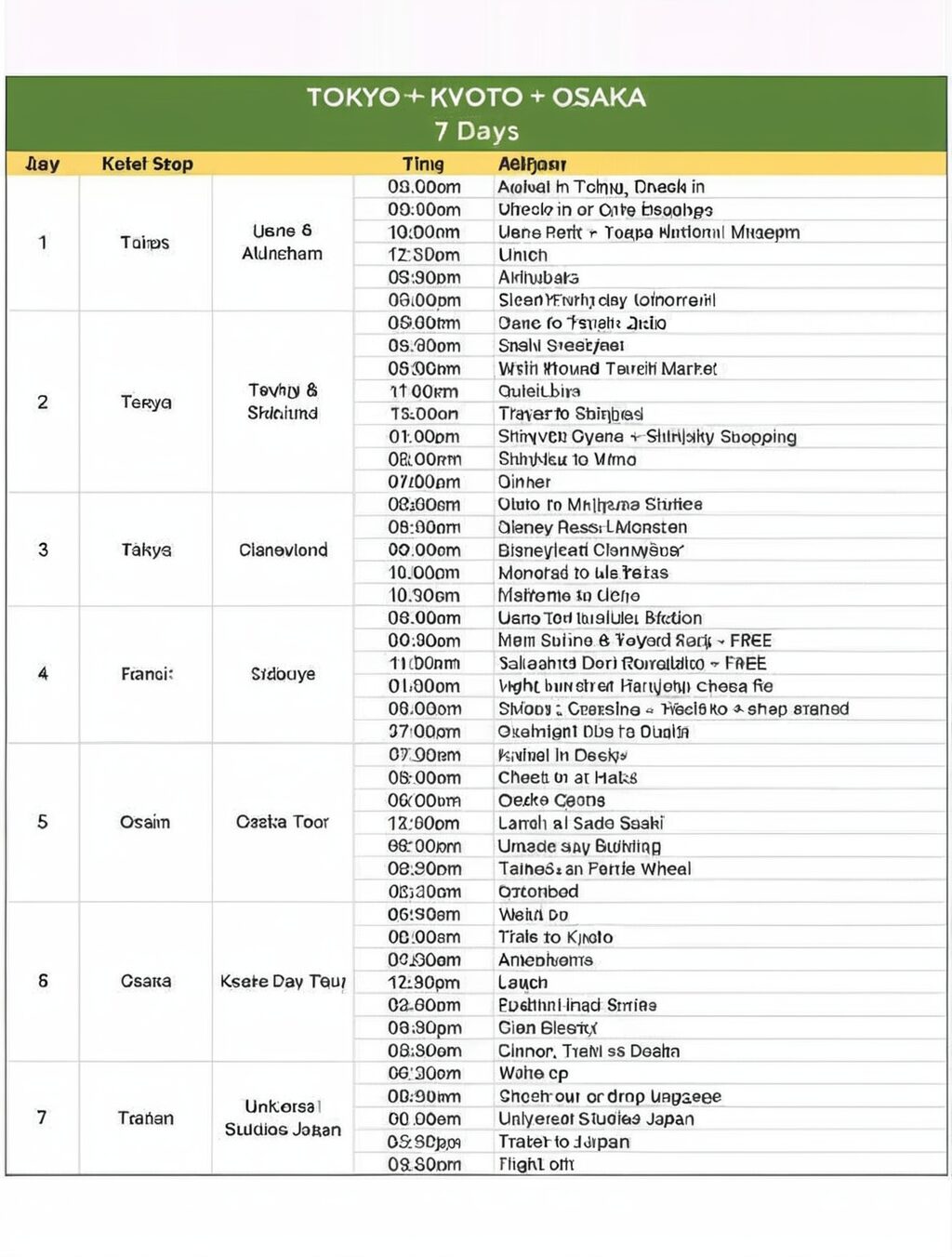 japan itinerary 8 days with kids