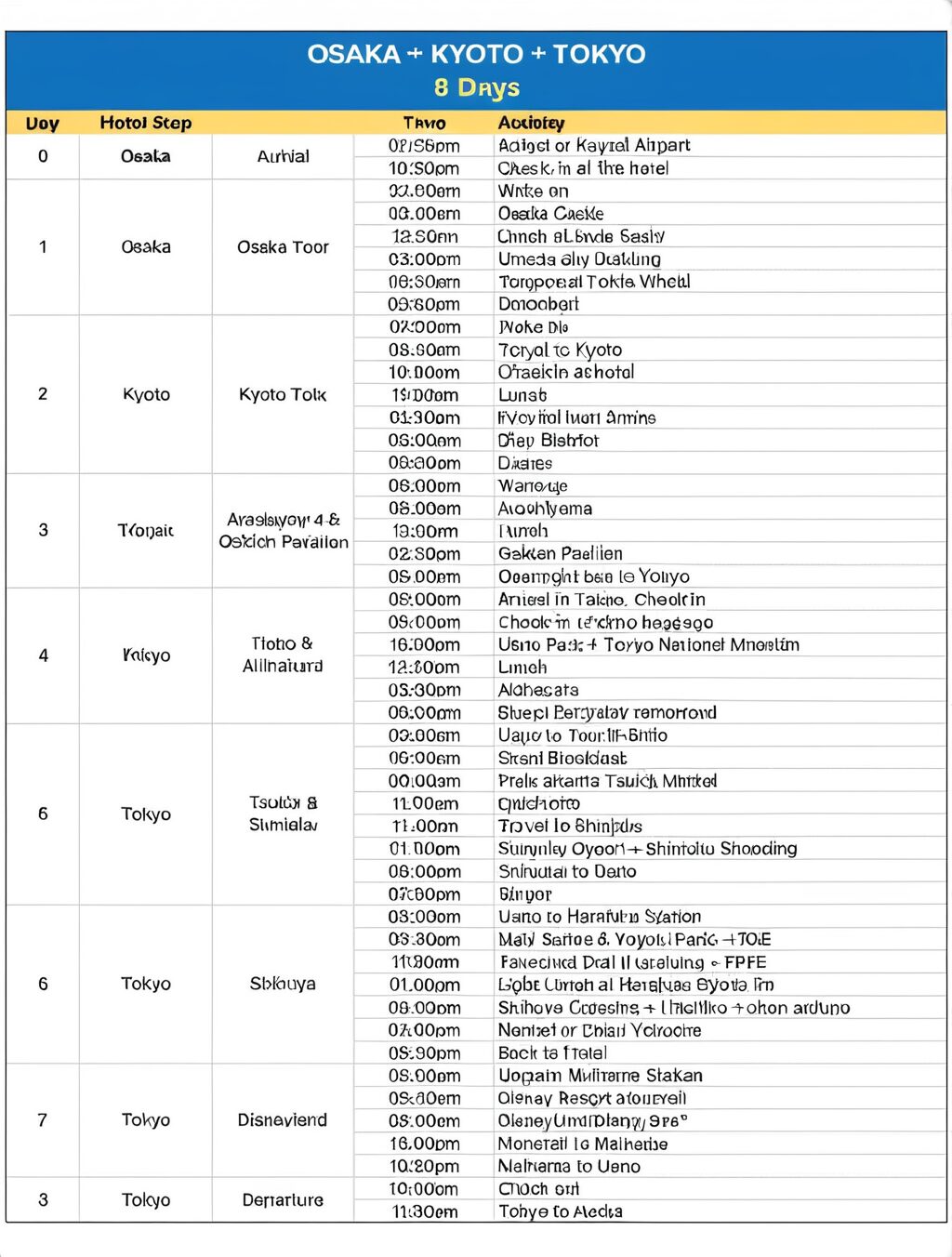 japan tokyo kyoto osaka itinerary