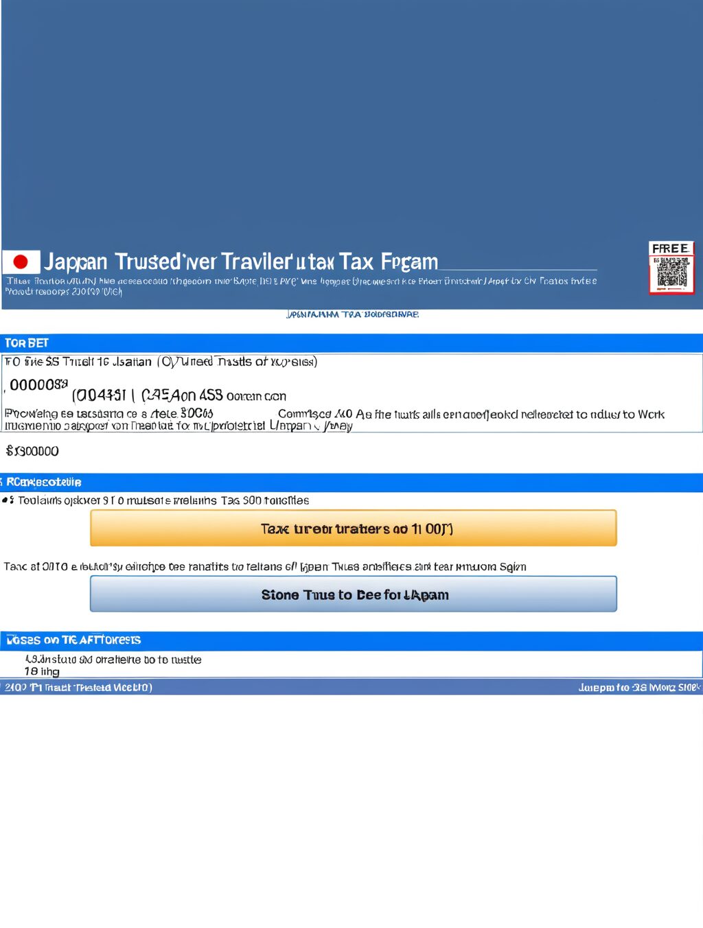 japan trusted traveler program tax free