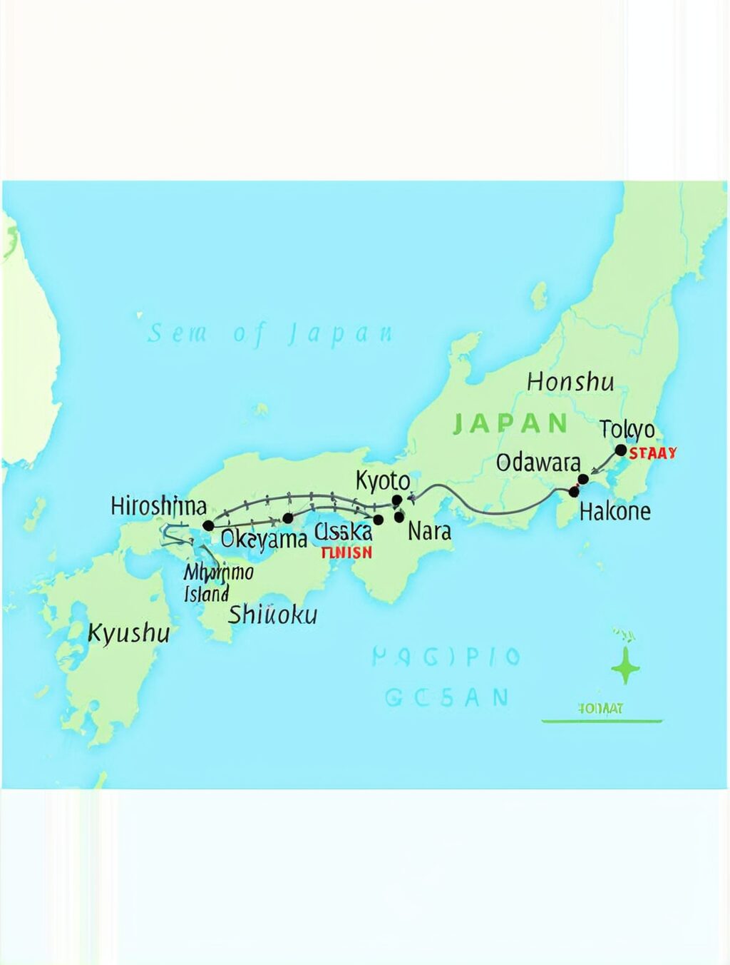 map of honshu island japan