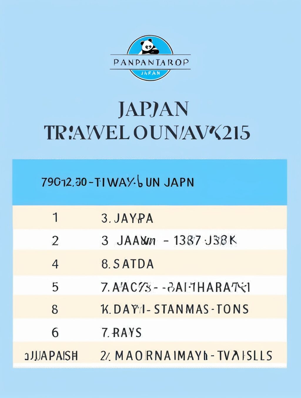 panda travel japan itinerary
