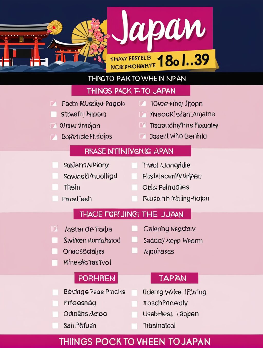 things to pack when traveling to japan