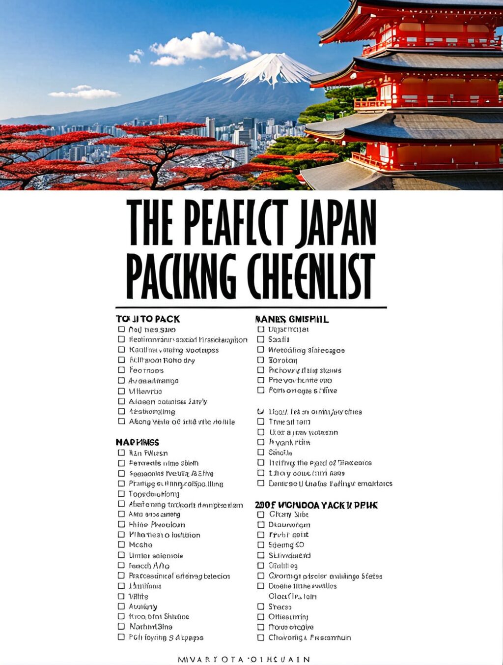 things to pack when traveling to japan