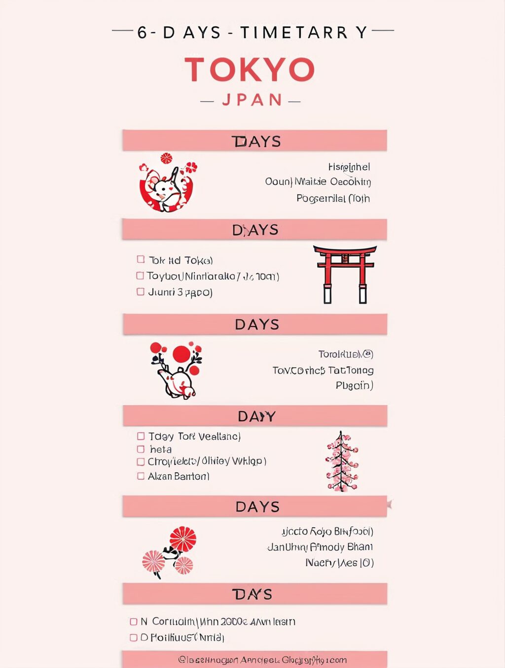 tokyo japan 6 days itinerary