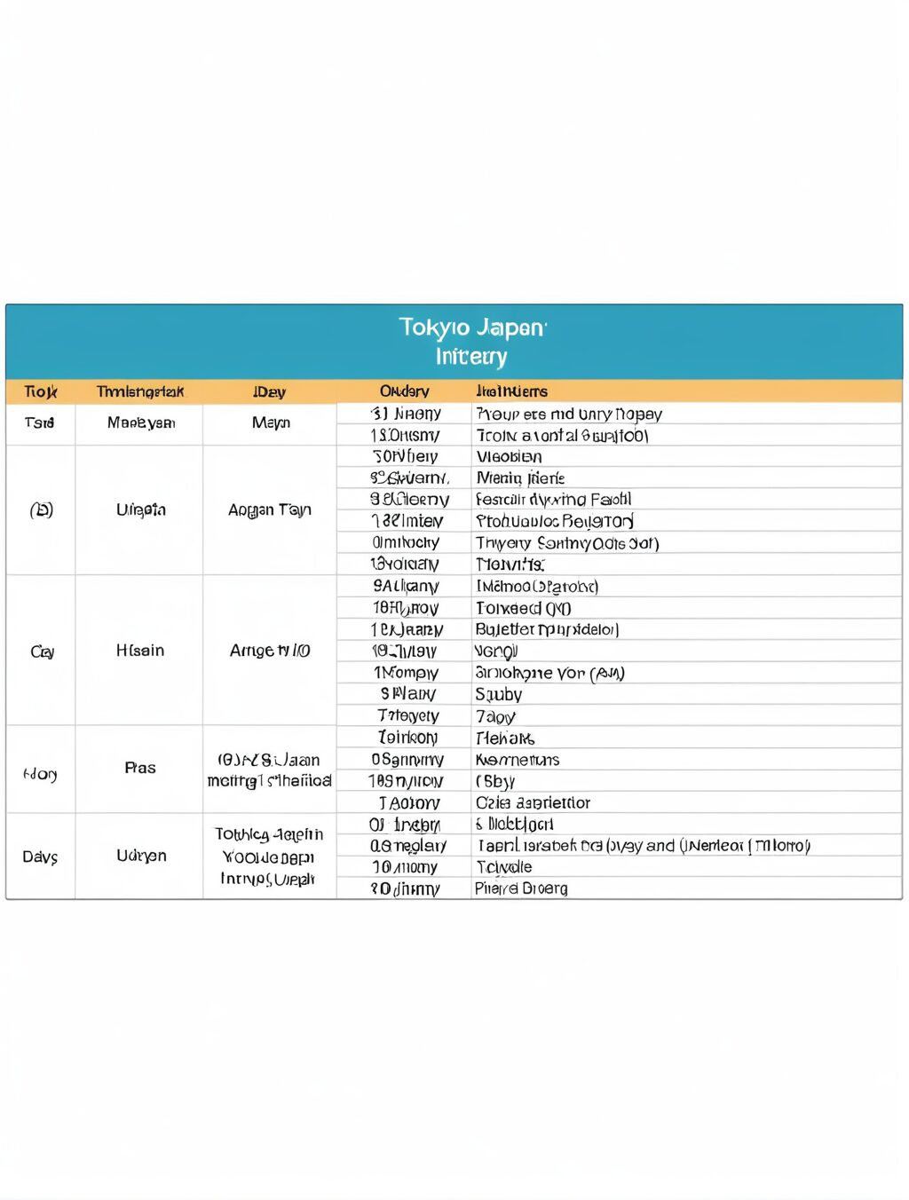 tokyo japan itinerary for 6 days