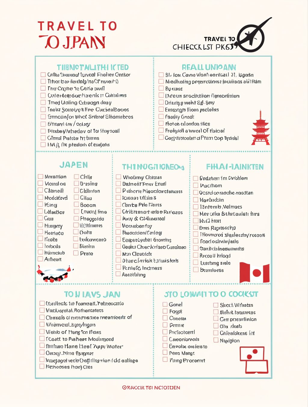 travel to japan checklist