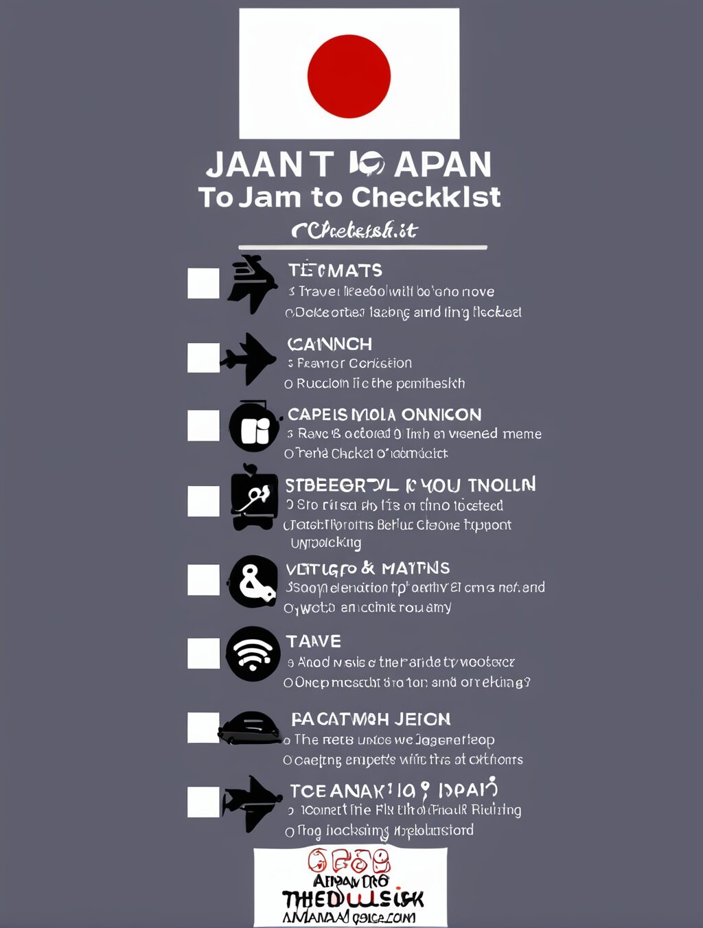 travel to japan checklist reddit
