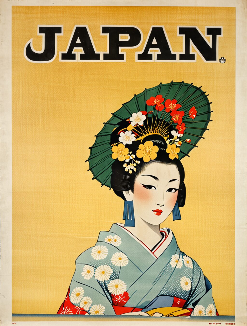 vintage japan travel poster
