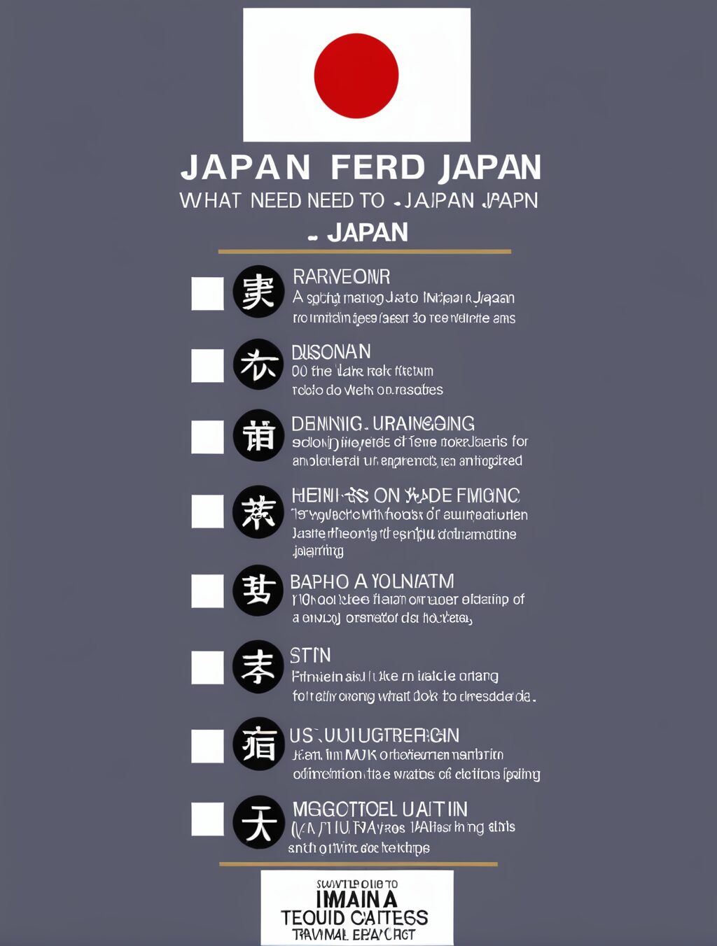 what do i need to take a trip to japan