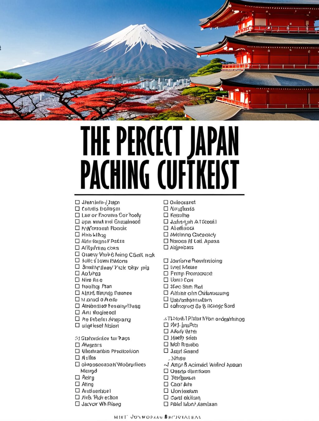 what to pack when going to japan