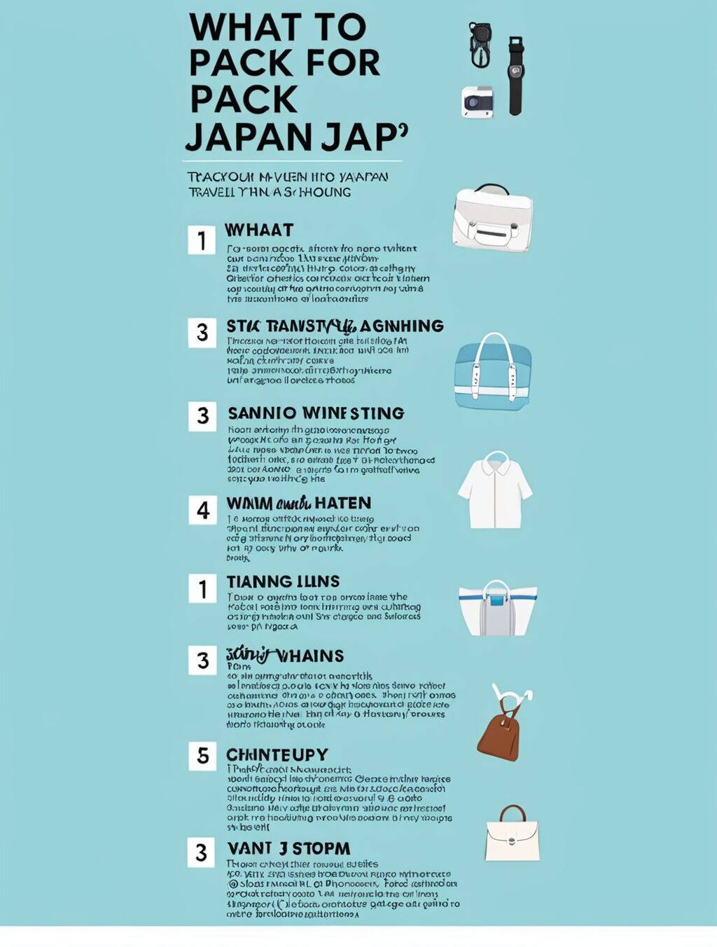 what to pack when traveling to japan