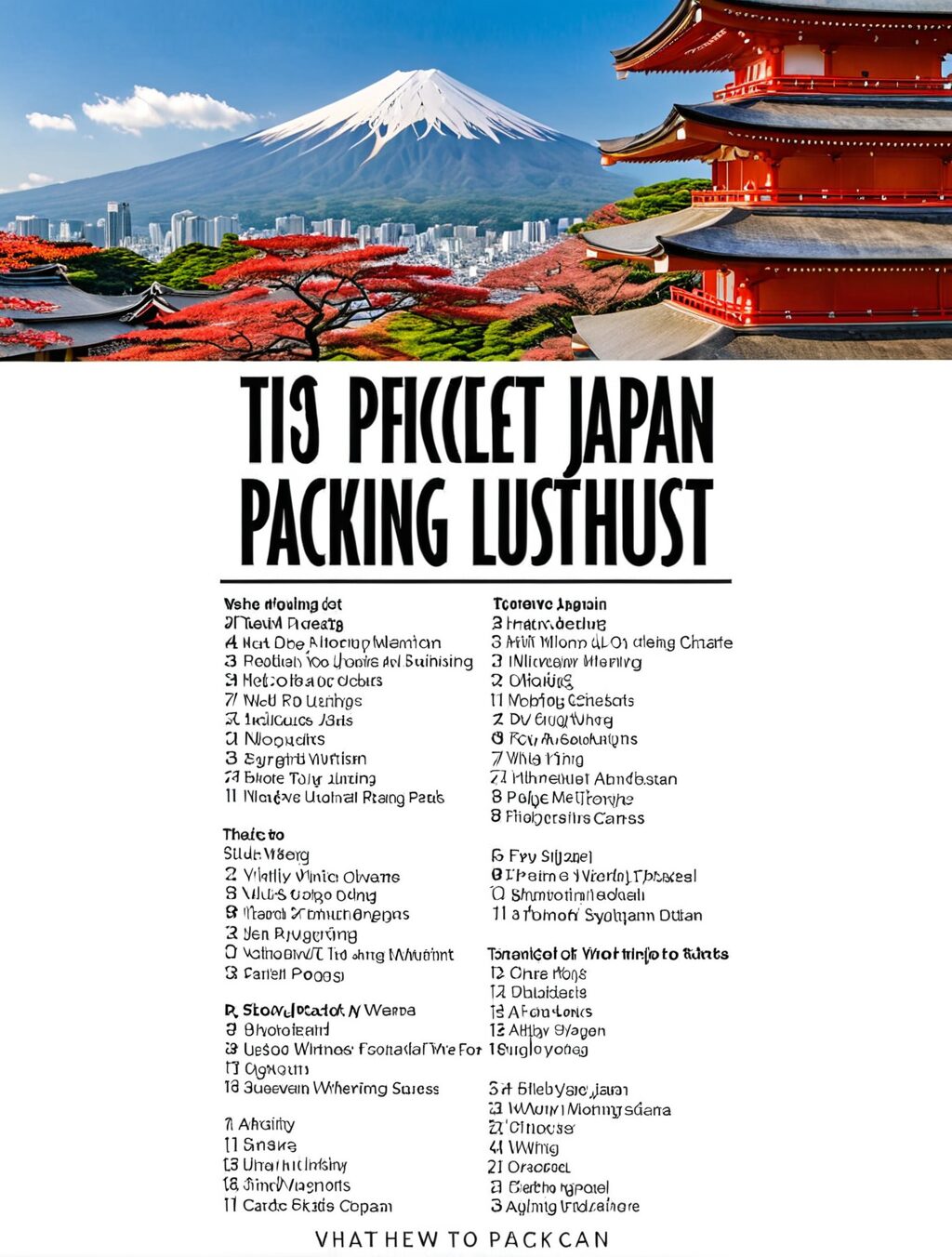 what to pack when traveling to japan