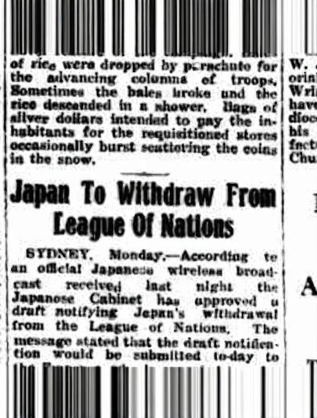 what year did japan leave the league of nations