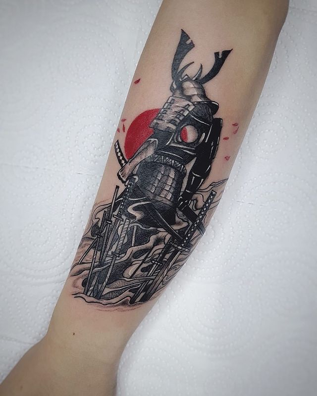 Samurai Tattoo Forearm