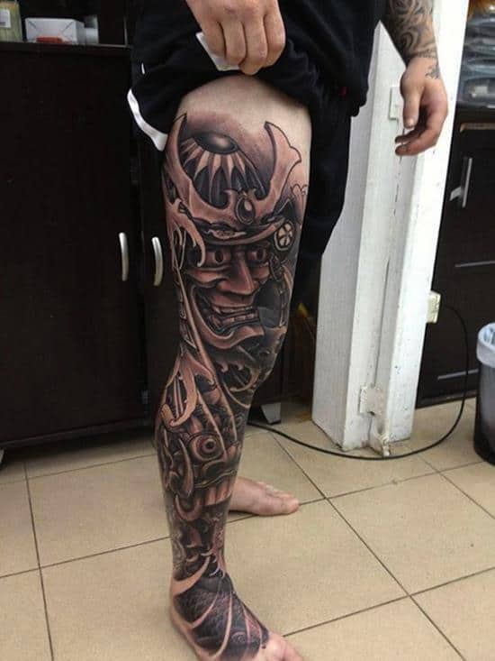 Samurai Tattoo Leg