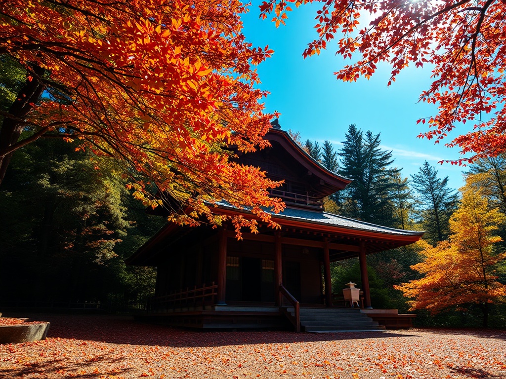 Autumn Leaves and Tranquil Temples: A Serene Japanese Escape