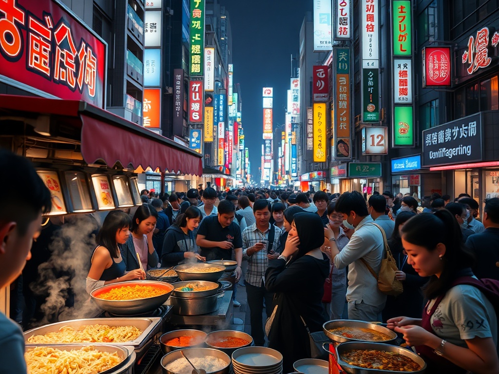 Neon Nights and Noodles: The Vibrant Street Food Scene of Shibuya